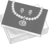 a jewlery set in a box - a jewelry set in a box