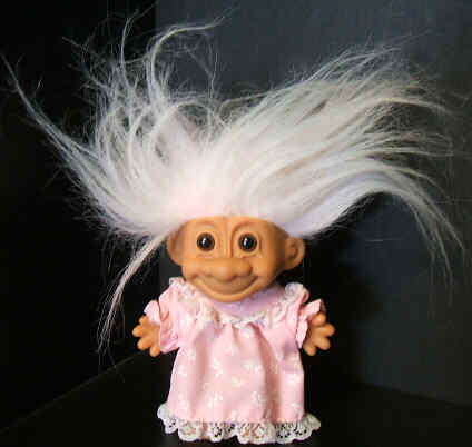 troll doll - This is a troll doll. An extremely popular toy in the 60's.