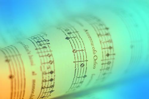 sheet music - pretty color sheet music role