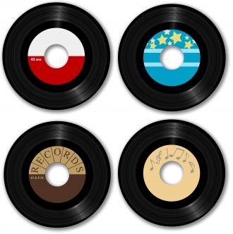 old records - Some old 45 rpm records.