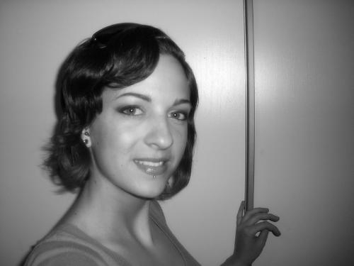me - picture of myself in blk/white
