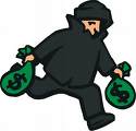 Thief with money bags - Thief carrying money bags