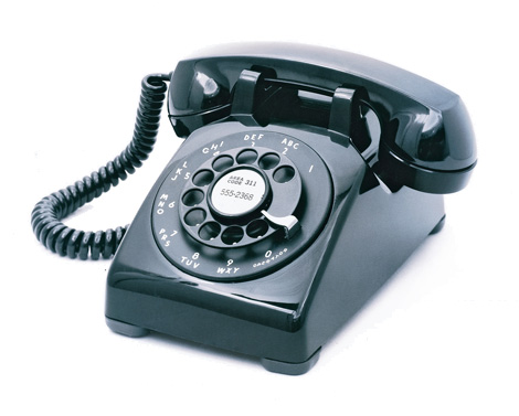 Rotary dial phone - A phone with the old rotary dial system