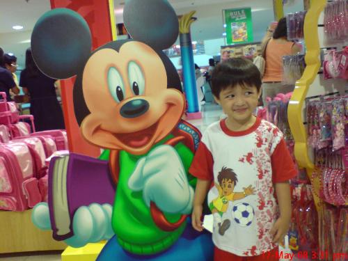 my son - The picture I attached was taken after I took my son to the doctor for his booster shot vaccine. He was very cooperative that I decided to take him to the mall as his prize.