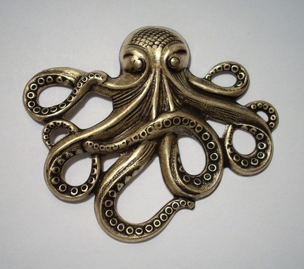 Brass Octopus Pendant - This brass octopus pendant is amazing... do you know where I can buy them in bulk?