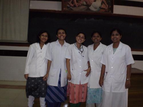 beautiful girl in company of five - beautiful girl with friends..