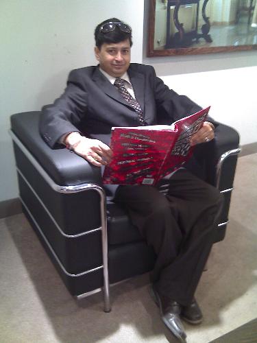 bookworm - enjoying my reading session in office.