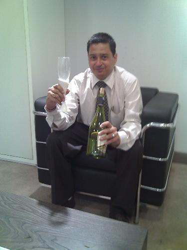 3 cheers - raising a toast to my friends including you.