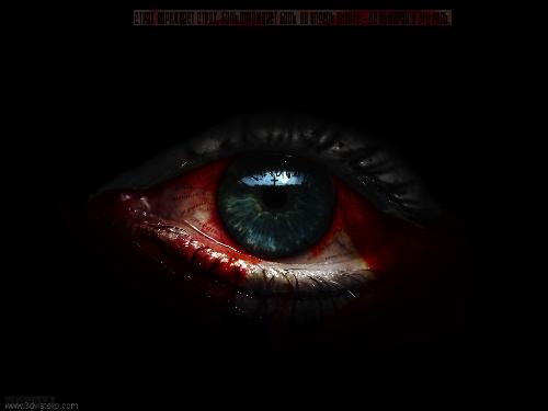 red eye - look carefull to his eye....