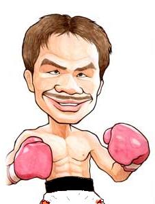manny pacman pacquio - caricature of manny pacquio