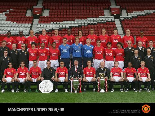 Man United 2008/09 squad picture - This is the official squad photo of Man United of season 2008 - 2009.