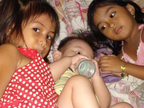 baby aj - cousins taking care of little aj