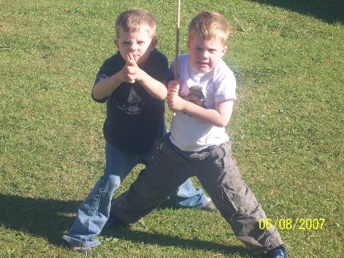 They love to hunt for their treasure! - Two little boys that enjoy my treasure hunts!