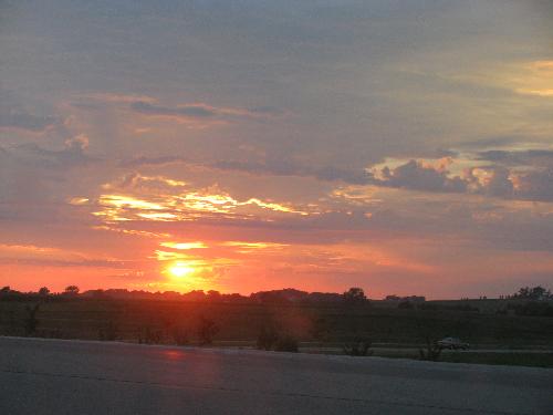 A sunset taken with our canon - here's a photo we took with our camera. Pretty and bright!