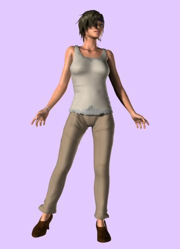V4: 3D Model - V4 in DAZ's basic clothes. V4: 3D Model - V4 in DAZ's basic clothes.