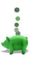 Piggy Bank - Picture of green piggy bank