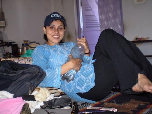 beautiful girl in blue... - smiling and inviting...