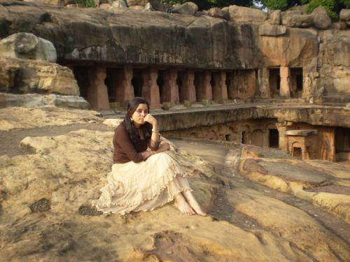my girl friend in the caves - waiting and waiting...