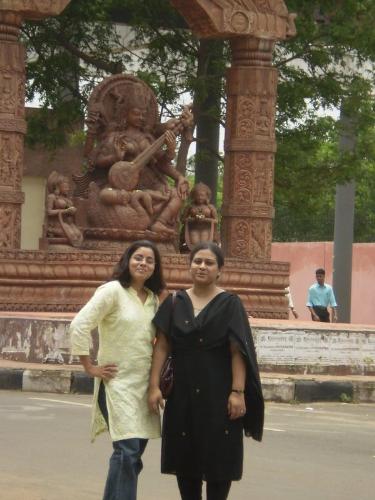 my girl friend with her room mate... - smiling duo...