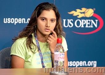 us open - sania in us open tennis with reporters
