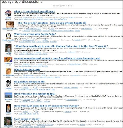 Photo of your number one discussion! - Check it out. This is a pic of the number one discussions for Oct. 11.