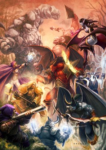 Sentinal vs Scourge - Very Cool fan art of dota