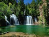 nature - a beautiful waterfall inside a forest