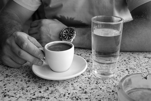 coffee and water - coffee & water