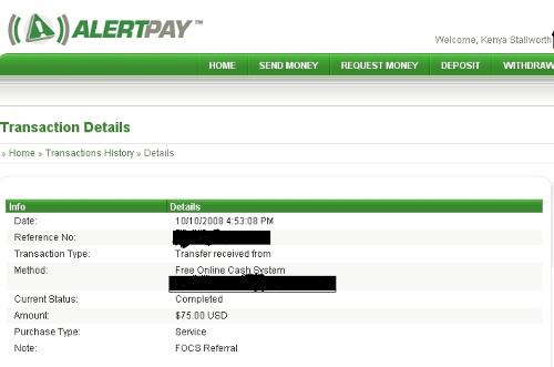 My First Payment!!! - This is the screenshot from my first payment for my online business. It makes me happy that it works, and excited to help others find this!!!