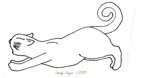 Good Morning! - A good morning stretch drawn by Sandy Frazier (c)2008