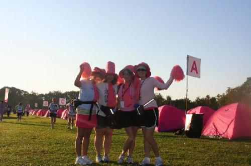 Pink tents - The campsite during the 3-Day walk