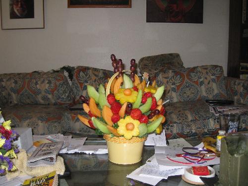 edible arrangement - edible fruit display sent to my brother in law