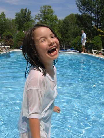 swimming in pool - kids love swimming and it is generally said that swimming in the bright sun is healthy