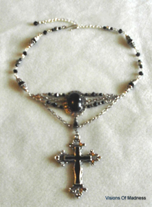goth choker - This is a goth choker I made.