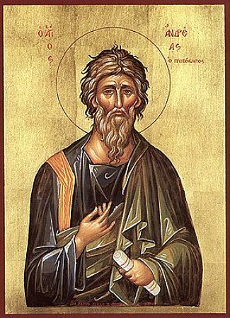 Saint Andrew - Romanians believe that Saint Andrew (named Sfântul Apostol Andrei) was the first who preached Christianity in Scythia Minor, modern Dobrogea, to the native people of the Dacians (ancestors of the Romanians): it is the official position of the Romanian Orthodox Church. Hippolyte of Antioch (died ~AD 250) in his On apostles, Origen in the third book of his Commentaries on Genesis (AD 254), Eusebius of Caesarea in his Church History (AD 340), and other sources, like the Usaard's Martyrdom written between 845-865, Jacobus de Voragine in the Golden Legend (~1260), mention that Saint Andrew preached in Scythia Minor.  There are toponyms and numerous very old traditions (like carols) related to Saint Andrew, many of them having probably a pre-Christian substratum. There exists a cave where it is supposed he preached. The mysterious tradition of baptism which happens in the village of Copuzu is also linked by some ethnologists with the christianization campaign made by the Apostle.