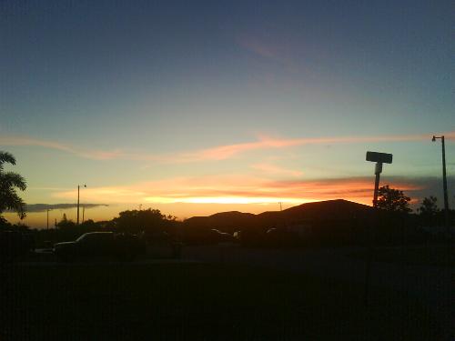 Sunset - I love this picture, I took it myself in my backyard about 3 months ago but I never knew were to put it, so here it is. The differences in the colors make it look even more interesting.