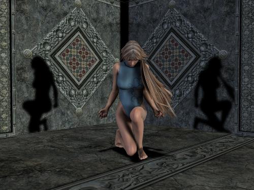 Kneeling - A 3d model kneeling.