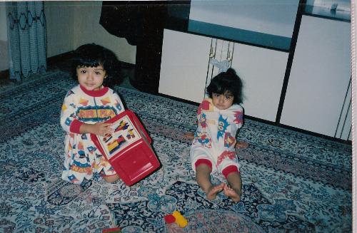 Twins - Me and my twin sister when we were around two or three!