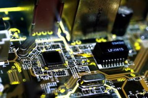 The heart of computer - The heart of computer. Its motherboard with microprocessors and other ICs.