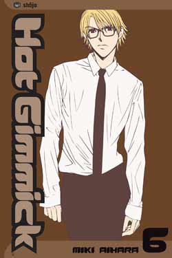 Hot Gimmick Volume 06 - Book six starts with a flashback to how Azusa grew up, showing that his actions have deep-seated emotional roots. This series rarely settles for two-dimensional characterization, and shocking acts have complicated histories that make them understandable, if not agreeable. Living in the past isn’t very satisfactory, but trying to completely ignore it doesn’t work either. Hatsumi finds herself burdened with guilt over long-ago secrets that aren’t hers, while Ryoki struggles to think about anyone but himself.   - http://comicsworthreading.com/2006/01/08/hot-gimmick-recommended-series/