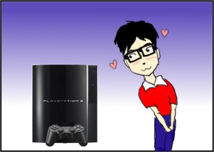 Alvin and his beloved PS3 - A simple comic drawing from me