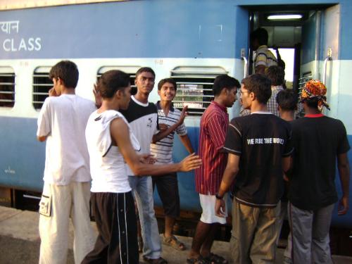 group 17 - my gang waiting outside the station for break
