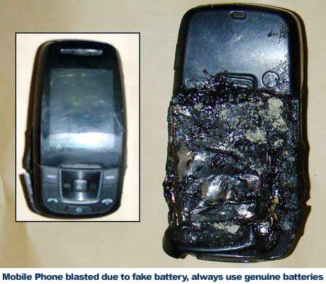 Mobile Phone - Mobile phone accident due to battery