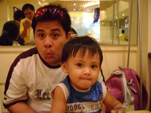 my cousin and my nephew - posing around