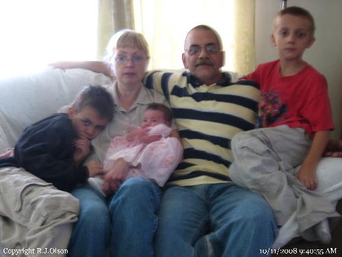 Family Photo - This is myself, Debbie and our 3 grandchildren taken recently.
