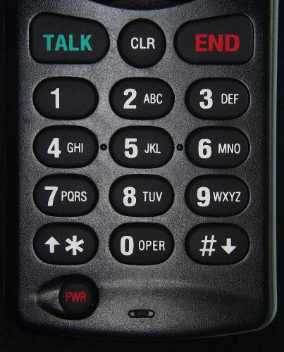 Cellphone Keypad - A typical set and arrangement of a cellphone's keypad.