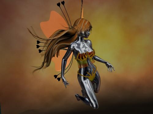 Chrome Fairy - A3 as a strange, little fairy.