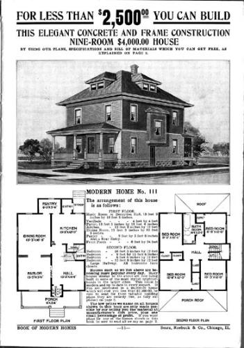 A Page from an Old Sears Catalog - Can you believe how little it costs to build this house?