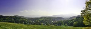 A mountain range! - A green mountainous range spreaded over a large region!