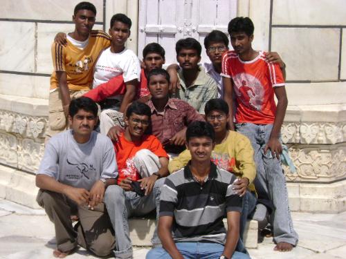 gang 6 - we are with our class and other people who came to taj mahal and it was a superb experience and i enjoyed it.
